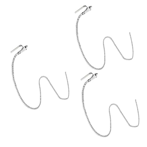SAFIGLE 3 Stück Diamant Schlangen Tiara Punk Haarquasten Clip Haarspangen Für Haare Strass Haarketten Mädchen Haarspangen Haar Accessoires Haarschmuck Haar Strasssteine Legierung von SAFIGLE
