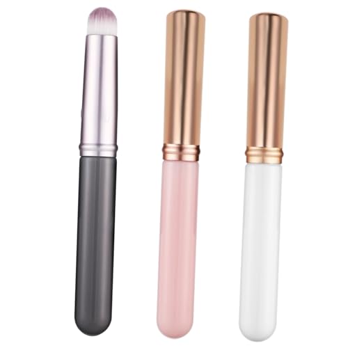SAFIGLE 3 Stück Gesichts- Lippenapplikator Mischung verschmieren Borsten Und Concealer-Pinsel mit Abdeckung Lipgloss- Make-up-Tools für Frauen Kunstfaser von SAFIGLE