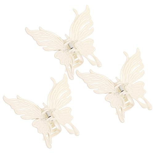SAFIGLE 3 Stück Große Haarspangen Pack Rutschfeste Haarklammern für Damen Butterflies für Hochsteckfrisuren aus Langlebigem Partys von SAFIGLE