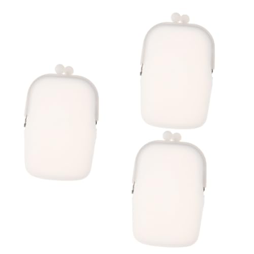 SAFIGLE 3 Stück Kosmetiktasche Aus Silikon Schmuckbeutel Geldbörse In Bonbonfarbe Geldbörse In Bonbonfarbe Kleine Münztasche Aufbewahrungstasche Hübsche Kleine von SAFIGLE