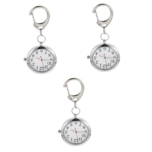 SAFIGLE 3 Stück Krankenschwesteruhr Krankenschwestern Clip Hängeuhr Krankenpflege Studenten Kind Uhr Herren Taschenuhren Kleine Taschenuhr Digitaluhren Damen Reversuhr Schnalle von SAFIGLE