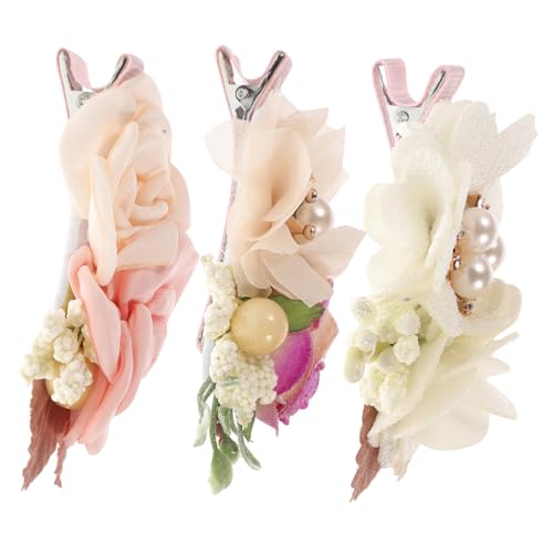 SAFIGLE 3 Stück Künstliche Kopfblumen Haarspange Mini Haarspangen Haarklammern Mädchen Haarschmuck Blumenklammern Für Haare Kinderhaarschmuck Kinderhaarschmuck Tuch von SAFIGLE