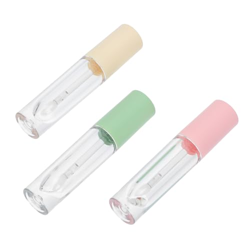 SAFIGLE 3 Stück Leere Lip Gloss Rohre 3,5Ml Nachfüllbare Transparente Lipgloss Flaschen für Selbstgemacht Kosmetik Lippenstift und Balsam Praktisch für Reisen von SAFIGLE