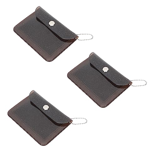 SAFIGLE 3 Stück PVC Transparente Mini Geldbörse Kleiner Kartenhalter und Münzfach Tragbarer Organizer für Damen Portemonnaie aus Langlebigem PVC Kompakt und Vielseitig für Alltag und von SAFIGLE