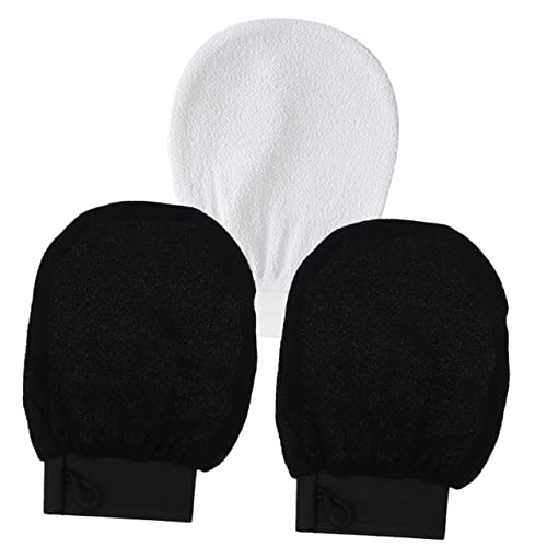 SAFIGLE 3 Stück Peeling Duschhandschuhe Exfolierende Badetücher für Körperpflege für Sanfte Hautreinigung an Armen Beinen Hochwertigem Leichtem Material von SAFIGLE