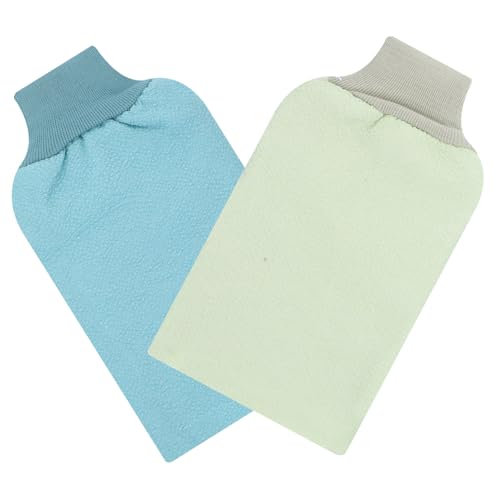SAFIGLE 3 Stück Peeling und Schrubben von Handschuhen Peeling-Handschuh Peelinghandschuhe für die Dusche Peeling-Körperpeeling Zurück Männer Spa-Handschuhe Badehandschuh Peeling Baumwolle von SAFIGLE
