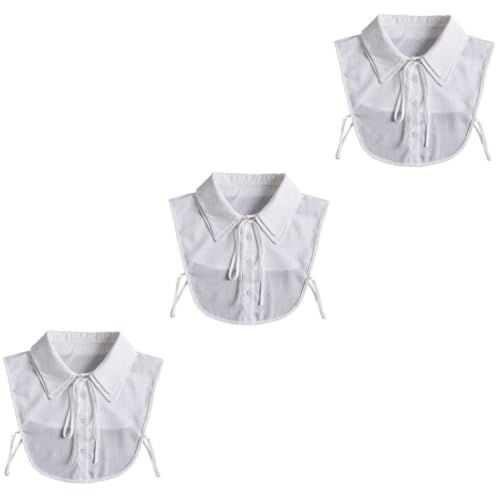 SAFIGLE 3 Stück Pullover Kleider Mit Falschem Kragen Künstlicher Hemdkragen Damen Pulloverkleid Mit Hemdkragen Blusenkleid Abnehmbarer Krageneinsatz Hemd Kleider Mit Gefälschtem von SAFIGLE