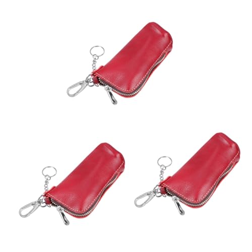 SAFIGLE 3 Stück Schlüsseltasche Schlüsselanhänger Geldbörse Tasche Mini Münzbeutel Anhänger Schlüsselanhänger Handtasche Anhänger Autoschlüsseltasche Reißverschluss Münztasche von SAFIGLE