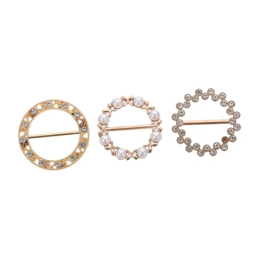 SAFIGLE 3stücke Strass Schal Schnallen Perlen Schal Clips Verschlüsse Für Damen Kleidung Halstücher Hochzeit Party Alltag von SAFIGLE
