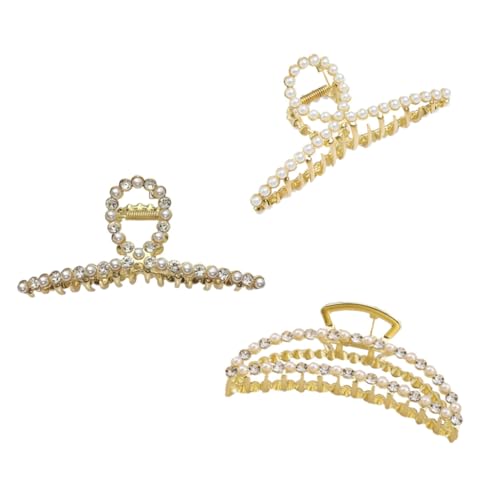 SAFIGLE 3 Stück Teiliges Haarklammern mit Perlen Stilvolle Haaraccessoires für Damen für Verschiedene Haartypen und Anlässe aus Langlebigem Legierungsmaterial Gefertigt von SAFIGLE