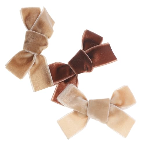 SAFIGLE 3 Stück Teiliges Haarschleifen aus Samtigem Material Süße Alligator Haarspangen für Mädchen Leichte Stabile Haarschmuck Accessoires in Sanften Farbverläufen für Haartypen und von SAFIGLE