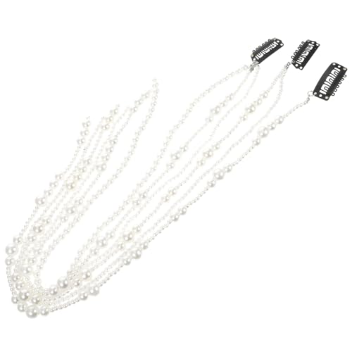 SAFIGLE 3 Stück Teiliges Haarschmuck mit Perlen für Haarketten zum Einclipsen für Hochzeiten und Zöpfe Langlebige Haaraccessoires für Besondere Anlässe von SAFIGLE