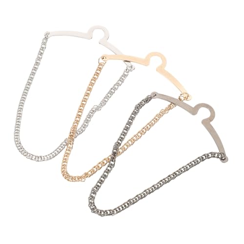 SAFIGLE 3 Stück Teiliges Kupfer Krawattenketten U-förmige Klammern Anti-rutsch Herren Krawattenzubehör für Business Hochzeit Anzug Stilvolle Krawattenklammern von SAFIGLE