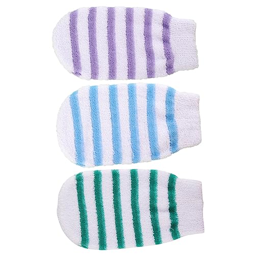 SAFIGLE 3 Stück Teiliges Peelinghandschuh für Körperpflege Wiederverwendbare Duschhandschuhe zur Hautreinigung Exfolierende Massage Mitts für Damen und Herren Geeignet für von SAFIGLE