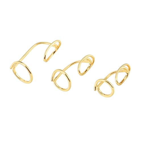 SAFIGLE 3 Stück Verstellbare Kupfer Nagelringe Offene Fingernagel Schmuck für Damen Langlebige Metall Fingerringe Kreative Nageldekoration Passend für Verschiedene Nagelgrößen von SAFIGLE