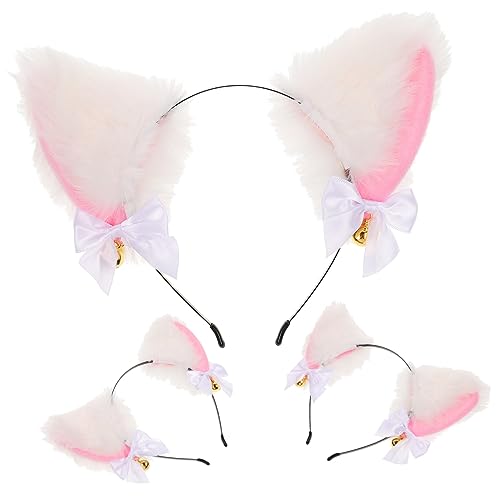 SAFIGLE 3stücke Katzenohren-stirnband Cartoon Design Party Cosplay Stirnbänder Plüsch Katzen-stirnbänder Tierohren-stirnband Dekoratives Mädchen-haarband Cosplay-zubehör von SAFIGLE