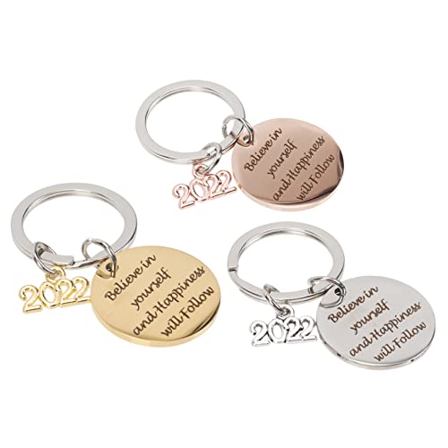 SAFIGLE 3 Teiliger Schlüsselanhänger Zum Schulabschluss Schlüsselanhänger Mit Inspirierender Botschaft 2022 Charm Schlüsselanhänger Mit Inspirierenden Schlüsselanhängern Ringe von SAFIGLE