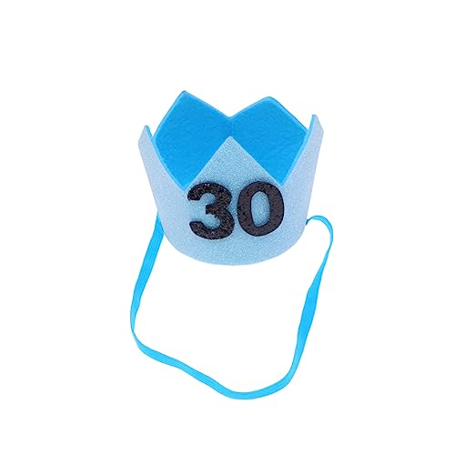 SAFIGLE Partyhut Zum 30. Geburtstag Schwarze Glitzerkrone Zahlendruck Geburtstag für Erwachsene für Frauen und Männer von SAFIGLE