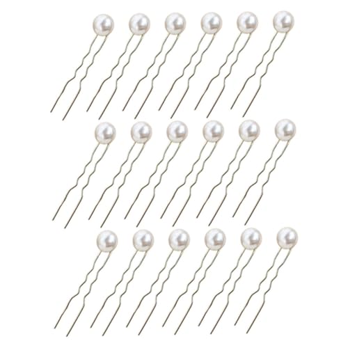 SAFIGLE 30 Stück Teiliges Perlen Haarnadel U Förmige Weiße Haarklammern für Brautfrisuren Vielseitiger Hochzeitsschmuck für Bräute Brautjungfern und Festliche Anlässe von SAFIGLE