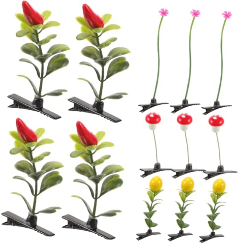 SAFIGLE 30stücke Haarspangen Lustige Sojasprossen Haarspange Gras Design Damen Haarschmuck Für Festival Party Tanz Cosplay von SAFIGLE