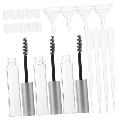 SAFIGLE 32 Stück Teiliges Leere Mascara Flaschen mit Tropfer und Trichter Nachfüllbare Wimperntusche Behälter aus Langlebigem Auslaufsicher und Leicht für DIY Kosmetik von SAFIGLE