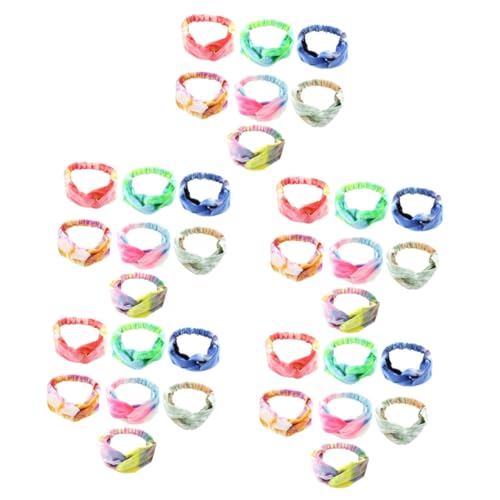 SAFIGLE 35 Stk Tie-Dye-Haargummi Haarbänder haarband Sportliche Stirnbänder Trainingszubehör für Frauen Make-up-Stirnband Stirnbänder für Kinder geknotete stirnbänder für mädchen kreuzen von SAFIGLE