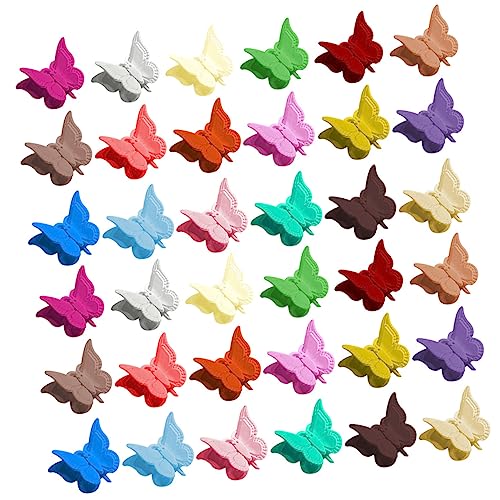 SAFIGLE 36 Stück Mini Schmetterling Haarklammern Haarspangen für Damen Rutschfeste Haarclips für Hochzeiten Partys und Alltägliche Frisuren Haarschmuck von SAFIGLE