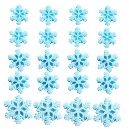 SAFIGLE 36 Stück Teiliges DIY Resin Schneeflocken Glitzernde Weihnachtsdekoration in Blau Vielseitige Bastelverzierung für Haarschmuck Karten Kleidung und Partydeko Langlebig und Festlich von SAFIGLE