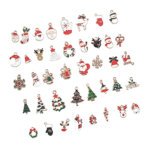SAFIGLE 38 Stück Teiliges Ohrhänger Weihnachtsdesign Bunte Tropfen Ohrpendants Diy Schmuckanhänger für Damen Mädchen Festliche Ohrschmuck Accessoires Passend zu Party und Alltag von SAFIGLE