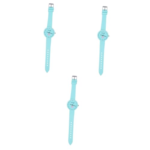 SAFIGLE 3stücke Minimalistische wasserdichte Quartz Uhr Für Schüler Einstellbare Armbanduhr Mintgrün Für Teenager Präzise Zeitmessung Zu Jedem Anlass von SAFIGLE