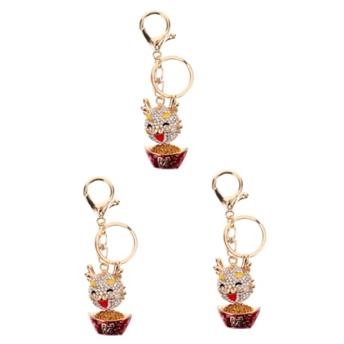 SAFIGLE 3St Drachen Schlüsselanhänger Drachen-Hängedekoration glückverheißender Drache-Schlüsselanhänger schlüsselringe Schlüsselbund Schlüsselanhänger dekor Hängendes Dekor in Drachenform von SAFIGLE