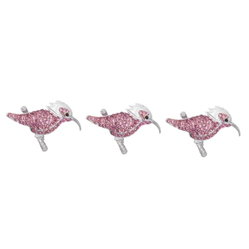 SAFIGLE 3St schöne nadel trachtenbrosche gastgeschenke geburtstag geburtstagsgeschenk Brustpin Schmuck Brosche Broschennadel Bruststift Frauen Brosche Tier Kolibri Männer und Frauen Rosa von SAFIGLE