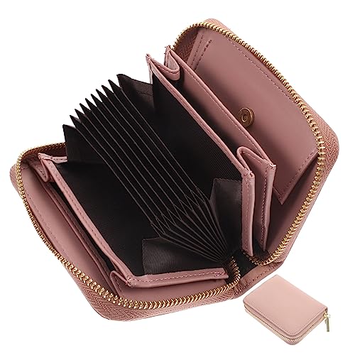 SAFIGLE 3St Geldbörse Kartenmappe scheckkarten-etui Kartenetui für Geschäftsreisen Kreditinhaber Ausweistasche behälter portmonee Herren Bankkartentasche Münzbeutel wechseln Leder Rosa von SAFIGLE