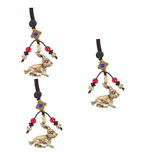 SAFIGLE 3St Kaninchen-Verzierung Auto- Taschendekor schlüsselanhänger Tier schlüsselanhänger Rucksack Schlüsselringe Schlüsselbund Taschenanhänger Kaninchen-Ornament-Schlüsselanhänger von SAFIGLE