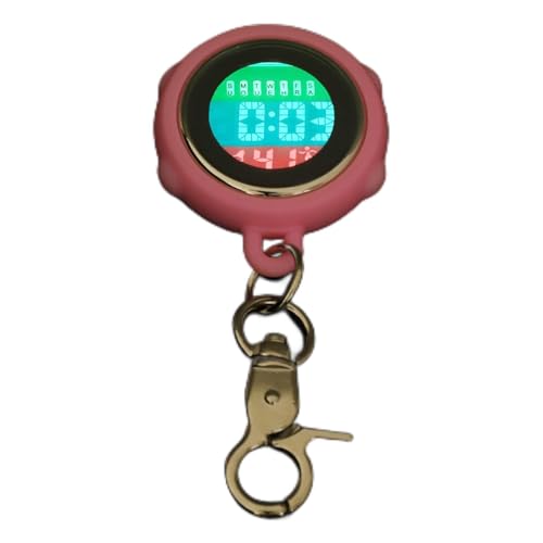 SAFIGLE 3st Krankenschwester Uhr Krankenschwester-Abzeichen Digital Taschenuhr Für Krankenschwester Taschenuhr Mit Schlüsselschließe Pflegeuhr Mann Kieselgel Hängendes Anzahl Rosa von SAFIGLE