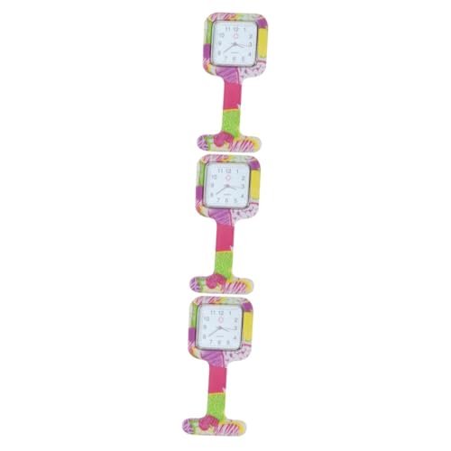 SAFIGLE 3st Taschenuhr Aus Silikon Arzttaschenuhr Schwesternuhren Für Damen Zum Anclipsen Für Männer Herrenhalskette J-Halskette Für Damen Koreanische Version Mann Schwesterntisch von SAFIGLE