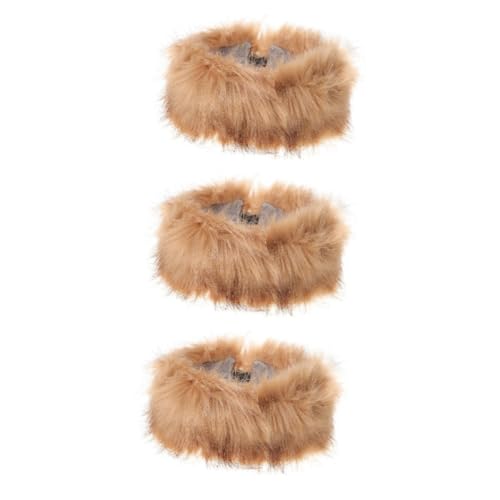 SAFIGLE 3St Plüsch Stirnband Women's headwear Fur headband Fellstirnband für Damen Warmes Stirnband aus Kunstpelz Tiara Haarbänder Pelz Stirnband Kunstpelz-Stirnband für Frauen warm halten von SAFIGLE