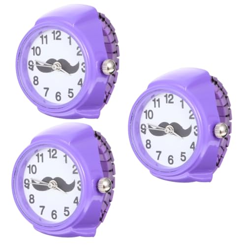SAFIGLE 3St Ringuhr Mode-Unisex-Uhr mit rundem Zifferblatt Junge Uhr Retro Uhr damenuhr Ringe für Männer Uhrenring Junge Fingeruhr Sport Anschauen Fingerkreis schmücken Mann Abs von SAFIGLE
