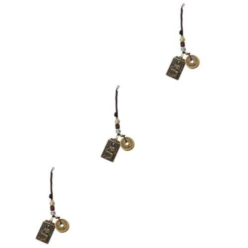 SAFIGLE Schlüsselanhänger Glücksmünze 3st Schlüsselanhänger Feng-Shui-Ornament Chinesische Feng-Shui-münzen Antikes Design Schlüsseldekoration Schlüsselringe Geldbeutel- Dekorativer Taschenanhänger von SAFIGLE