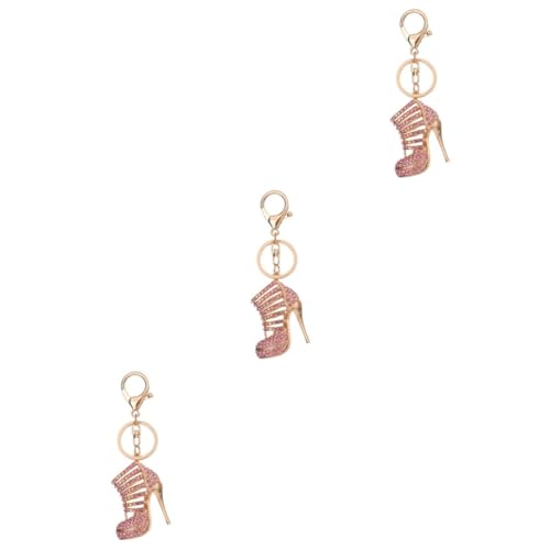 SAFIGLE 3St Schlüsselanhänger aus Legierung Schlüsselbund bastelzeug plateuboots Auto Dekoration Key Chain car Decoration Schmuckanhänger Taschenanhänger kreativer Schlüsselanhänger Rosa von SAFIGLE
