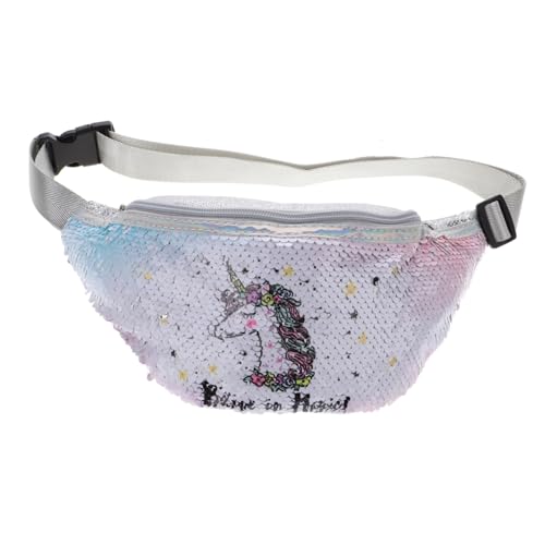 SAFIGLE 3stücke Gradual Sequin Waist Pack Verstellbare Crossbody Bag Für Mädchen Pu Schultertasche Für Schule Und Party Cartoon Design Für Studenten von SAFIGLE