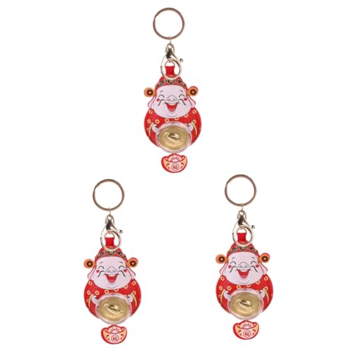 SAFIGLE 3St des Reichtums Schlüsselanhänger Reichtum Schlüsselanhänger Statue Auto schlüsselanhänger car Keychain des Glücks Schlüsselanhänger des Reichtums Schlüsselhalter von SAFIGLE