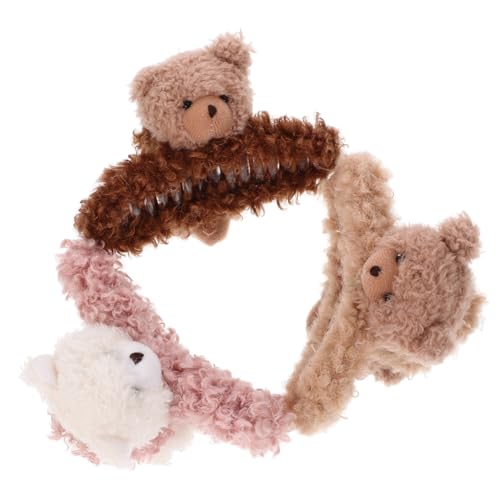 SAFIGLE 3stücke Haarspange Cartoon Bär Haar Clip Für Damen Große Haarspange Mit Starkem Griff Für Feines Dünnes Und Langes Haar Süße Haarspangen Für Alltag Und Feiern von SAFIGLE