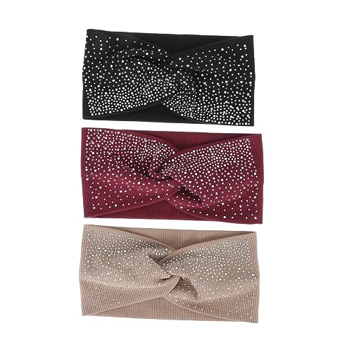 SAFIGLE 3stücke Kreuz-stirnband Für Frauen Sport-haarband Aus Hochwertigem Material Breitkrempiges Kopftuch Leichter Kopfschmuck Für Yoga Und Tägliche Nutzung von SAFIGLE