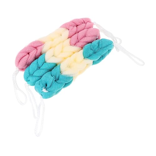 SAFIGLE 3 Stück Rückenschrubber Badetücher Lange Streifen Doppelseitig Effektive Hautreinigung für Dusche und Bad Hautpflege von SAFIGLE