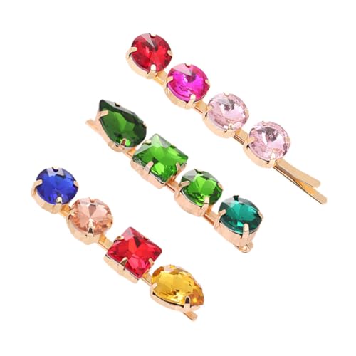 SAFIGLE 3Stücke Legierung Haarklammern mit Bunten Strasssteinen Haarspangen für Frauen für Verschiedene Anlässe Outfits von SAFIGLE