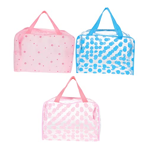 SAFIGLE 3Stücke Teiliges Transparente Kosmetiktaschen Wasserdichtes Und Toilettenartikel Für Damen Waschbeutel Für Make Up Und Aufbewahrung Für Reisen von SAFIGLE
