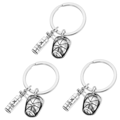 SAFIGLE 3st Feuer-schlüsselanhänger Geldbörse Schlüsselanhänger Feuerwehrmann-schlüsselanhänger Von Einer Freundin Feuerwehrmann-schlüsselanhänger Für Freund Zinklegierung von SAFIGLE