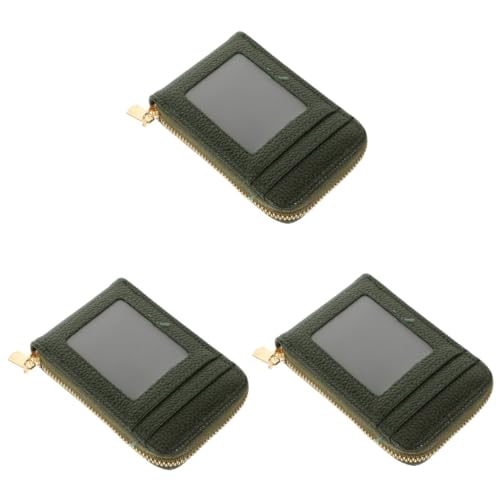 SAFIGLE 3stücke Kreditkartenetui Mit Reißverschluss -geschützt Tragbare Kartenmappe Für Multifunktionale Pu-kartenorganisation Kompakte Aufbewahrung Schlichtem Design von SAFIGLE