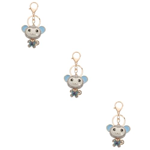 SAFIGLE 3st Schlüsselanhänger Auto-schlüsselanhänger Für Frauen Auto Schlüssel Halter Geldbörse Schlüsselanhänger Gastgeschenke Für Dschungelpartys Affenzauber Zinklegierung Blue von SAFIGLE